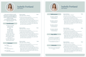 2 page CV Template: Isabelle Portland