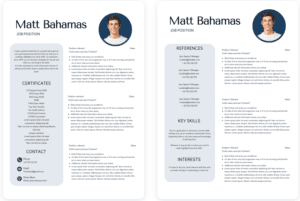 2 page Cv Template: Matt Bahamas